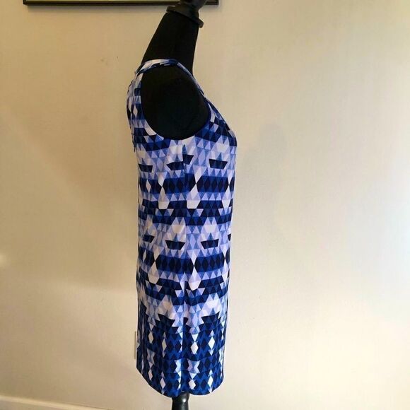 Vince Camuto Blue and White Geometric Dress - Picture 7 of 13